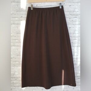 Royal Robbin’s Small Brown Maxi skirt vintage made in USA, stretchy waistband